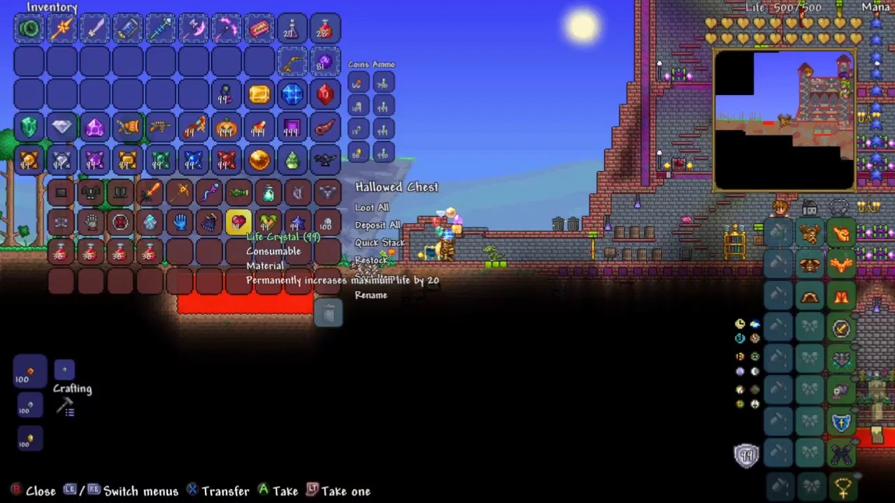 terraria all items world xbox one download
